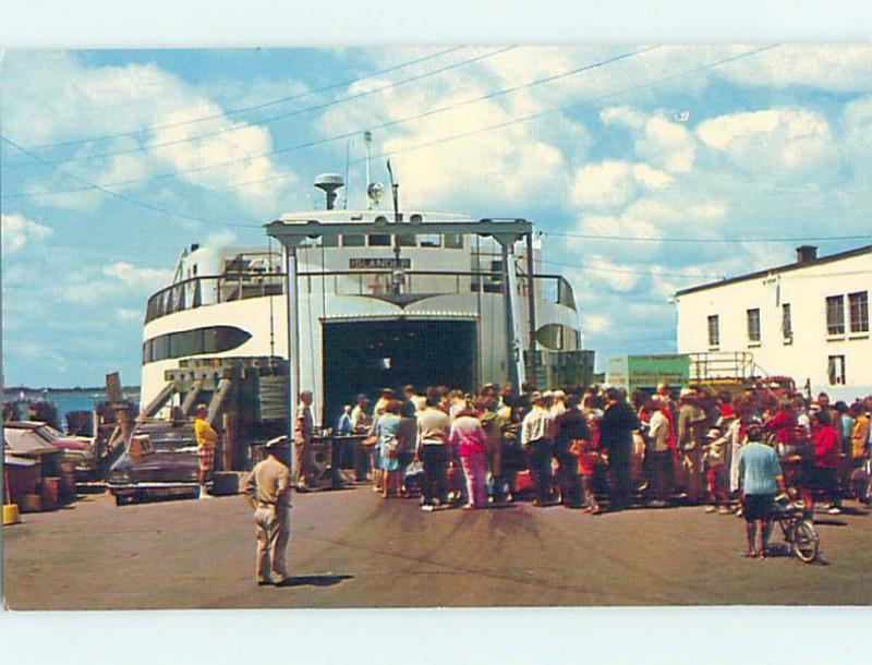 Unused Pre-1980 ISLAND FERRY BOAT Cape Cod - Woods Hole Massachusetts MA hn0656