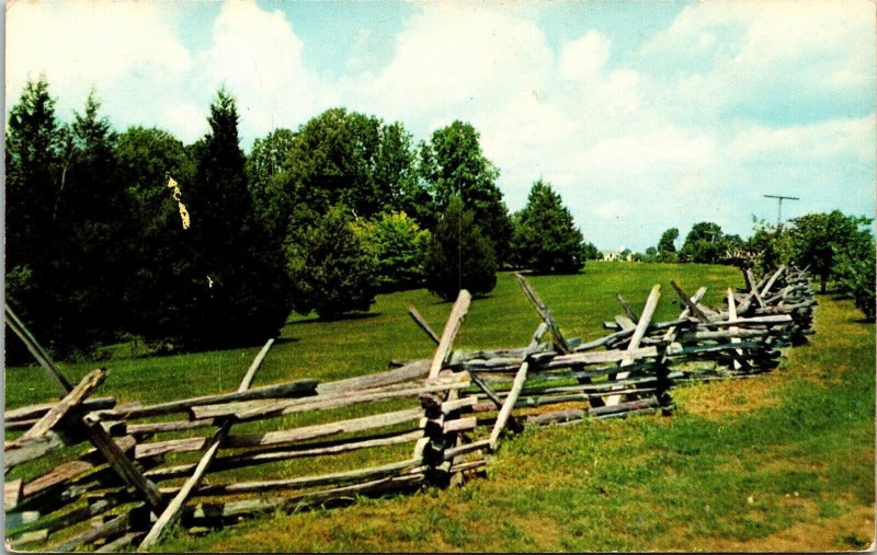 Rail Fence Historic Kentucky KY Abraham Lincoln Park Hodgenville Postcard VTG 