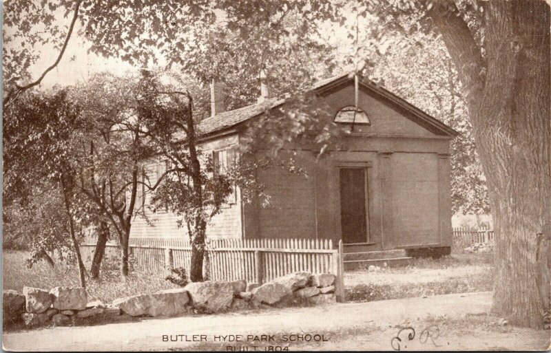 Butler Hyde Park School Massachusetts MA Postcard PM Clean Antique Cancel UDB 1c 