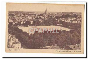 Niort Old Postcard General view and place of Breche