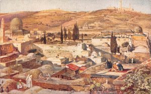 B664 Israel Jerusalem Temple Area and Mount of Olives fr Mount Zion postcard