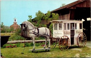 Vermont Shelburne Museum Milk Wagon and Covered Bridge