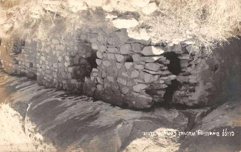 Walnut Canyon Arizona Cliff Dwelling Real Photo Antique Postcard K33737