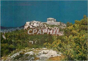 Postcard Modern Athens The chief of work of the Acropolis