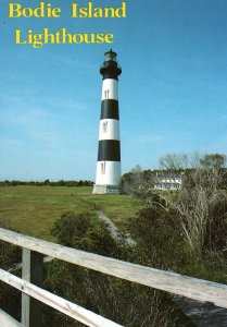 VINTAGE CONTINENTAL SIZE POSTCARD BODIE ISLAND LIGHTHOUSE OUTER BANKS N.C.