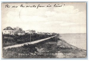 1910 Beach View From Rungsted Badehotel Denmark Antique Posted Postcard