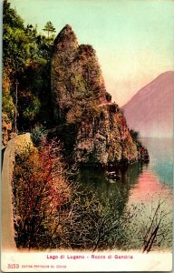 Vtg Postcard Switzerland Lago Di Lugano Rocco Di Gandria Photoglob Co. Zurich