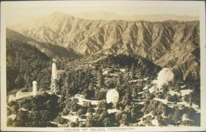 MOUNT WILSON CA Observatory Old Real Photo Postcard