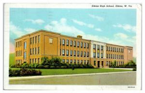 Elkins High School, Elkins, WV Postcard