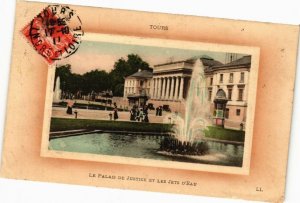 CPA TOURS-Le Palais de Justice et les Jets d'Eau (266346)