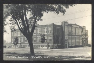 RPPC DE WITT IOWA PUBLIC SCHOOL BUILDING DEWITT IA. VINTAGE REAL PHOTO POSTCARD