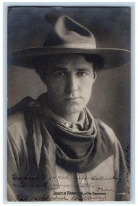 Mapleton Minnesota MN Postcard Dustin Farnum Silent Film Actor Portrait 1906