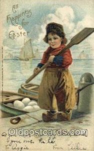 Artist Ellen Clapsaddle, Happy Easter 1907 writing on front, postal used 1907