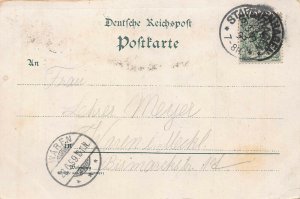 STAVENHAGEN GERMANY~PANORAMA-RATHAUS-SCHLOSS-POST~1899 C BEHOLTZSCHE POSTCARD