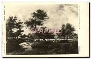 Old Postcard Hobbema A town with watermills