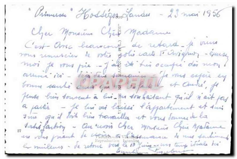 Postcard Old Hossegor Landes