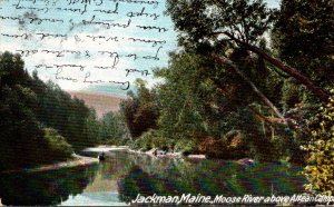 Maine Jackman Moose River Above Attean Camps 1909