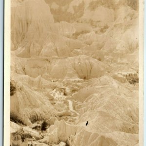 1926 South Dakota Badlands Real Photo RPPC Postcard Birds Eye Rock by Rise A37