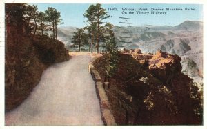 Vintage Postcard 1936 Wildcat Point Denver Mountain Parks On Victory Highway CO