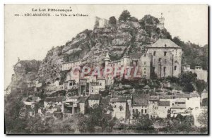 Old Postcard Rocamadour City and the Chateau