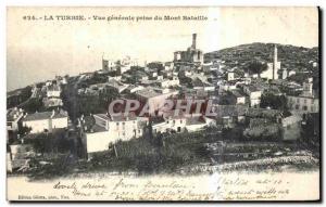 Old Postcard La Turbie parise General view of Mount Battle