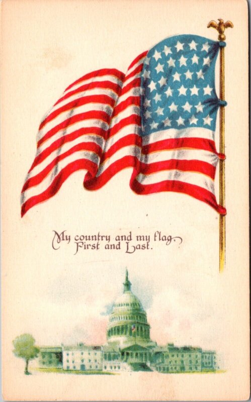 Artwork PC My Country and My Flag First and Last American Flag Capitol Building