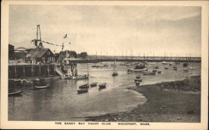 Rockport Massachusetts MA Sandy Bay Yacht Club Vintage Postcard