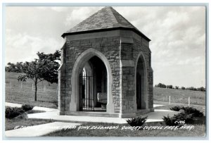 1950 Corner Stone From King Solomon's Quarry Coryell Park NE RPPC Photo Postcard