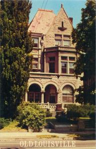 LOUISVILLE KENTUCKY OLD RESIDENTIAL 1000 BLOCK FOURTH STREET POSTCARD c1960s