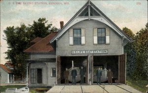 Kenosha Wisconsin WI Life Saving Station c1910 Vintage Postcard