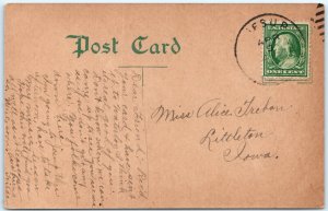 c1910s Independence, IA Munson Public Library Litho Photo Rare Postcard A119