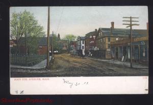 SPENCER MASSACHUSETTS DOWNTOWN MAIN STREET SCENE VINTAGE 