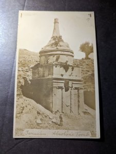 Mint British Palestine RPPC Postcard Jerusalem Absolons Tomb
