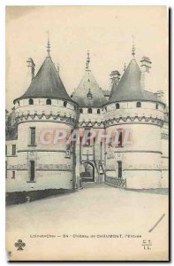 Old Postcard Loir and expensive Chateau de Chaumont the Entree