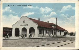 Chanute KS MK&T RR Train Depot Station c1920 Postcard