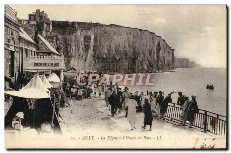 Old Postcard Ault La Digue has the & # 39Heure Bath