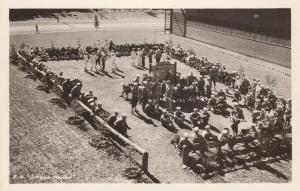 RPPC Smoke Harbor - Sailors on Land Smoking Area - Military WWII