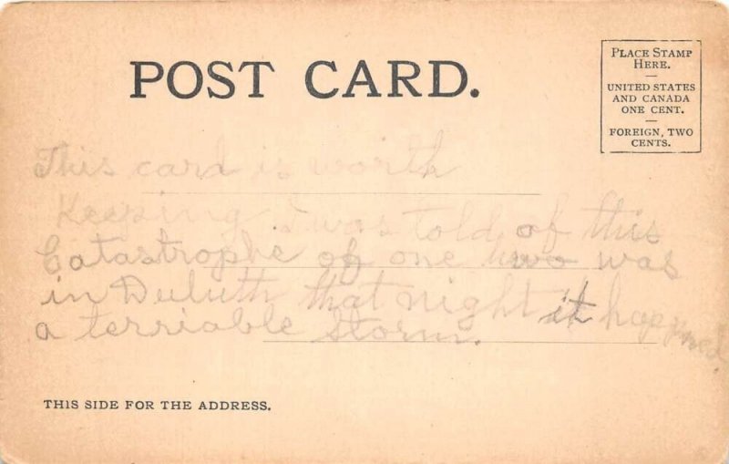 Duluth Minnesota Steamer Mataafa Shipwreck Storm Disaster Postcard AA108906