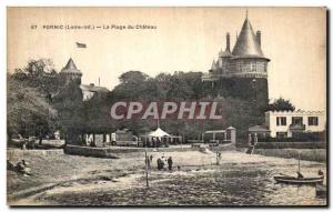 Old Postcard Pornic La Plage du Chateau