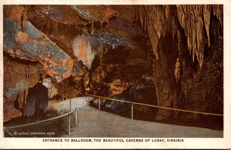 Virginia Caverns Of Luray Entrance To Ballroom