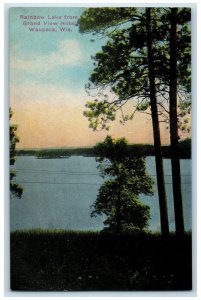 c1910's Rainbow Lake From Grand View Hotel Waupaca Wisconsin WI  Postcard
