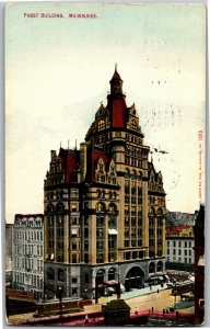 View of the Pabst Building, Milwaukee WI c1910 Vintage Postcard D11