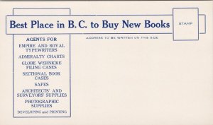 Victoria Book & Stationery Co Victoria BC Unused Advertising Postcard H53