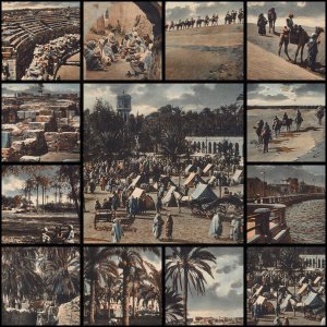 Set of 12 postcards ex-Italian colony Tripolitania Libya Tripoli