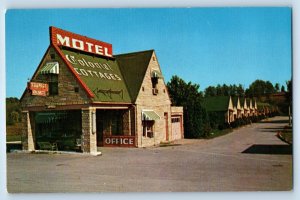 1960 LaFollette Tennessee Vintage Postcard Colonial Motel South Hotel Building