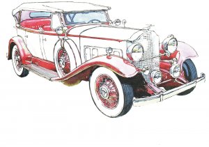 CONTINENTAL SIZE POSTCARD 1932 PACKARD 1988 U.S. POSTAL SERVICE