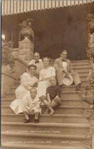 Billy Sunday Family at Home Mount Hood Winona Lake Indiana Inbody Postcard Y18