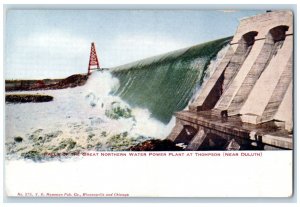 c1905 Falls Great Northern Water Power Plant Thompson Minnesota Vintage Postcard