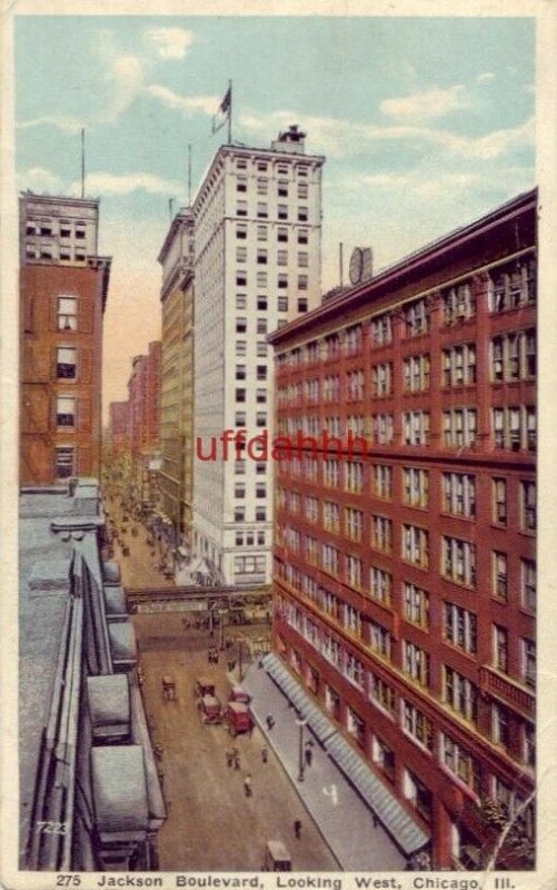 JACKSON BOULEVARD, LOOKING WEST, CHICAGO, IL 1920