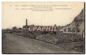 Sermaize les Bains Old Postcard Ruins Battle of the Marne Entrance by the str...